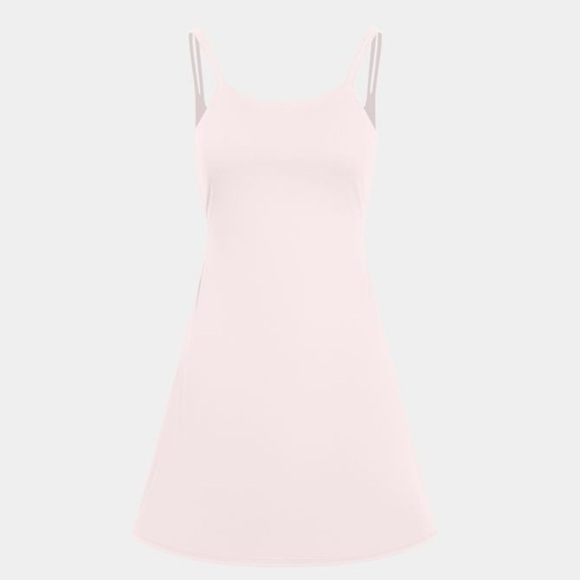 Halara Chiffon White Plush Double Strap Backless Twisted Active Dress | NEW/NWT! - Picture 4 of 10